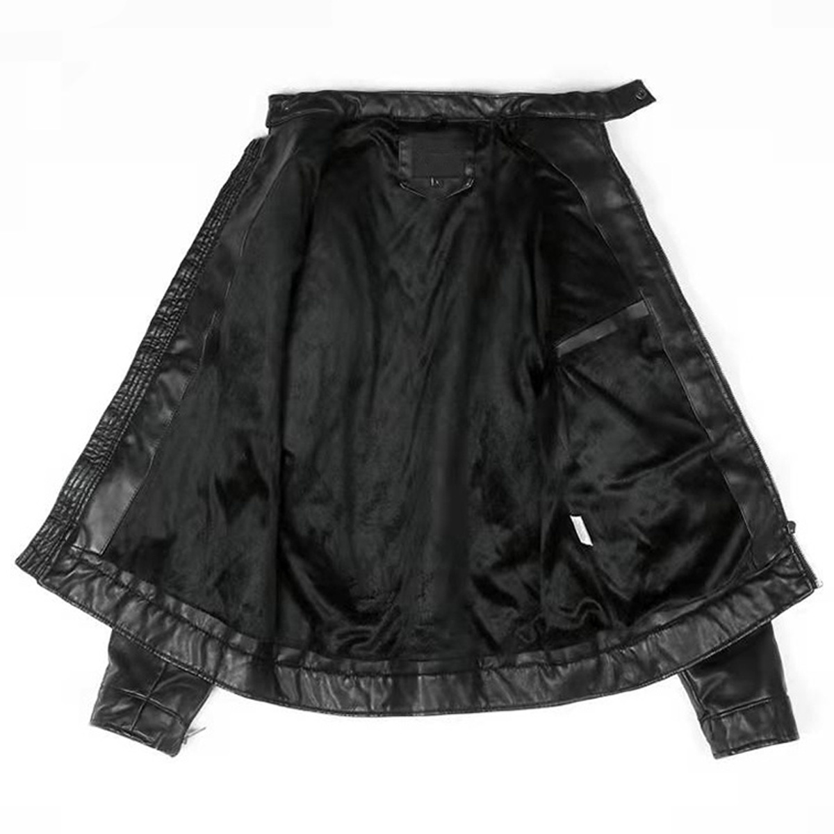 Men's Black Sheepskin Leather Jacket – Diamond Quilted Moto Style