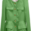 Pleated Lotus Leaf Hem Detail on Retro Coat