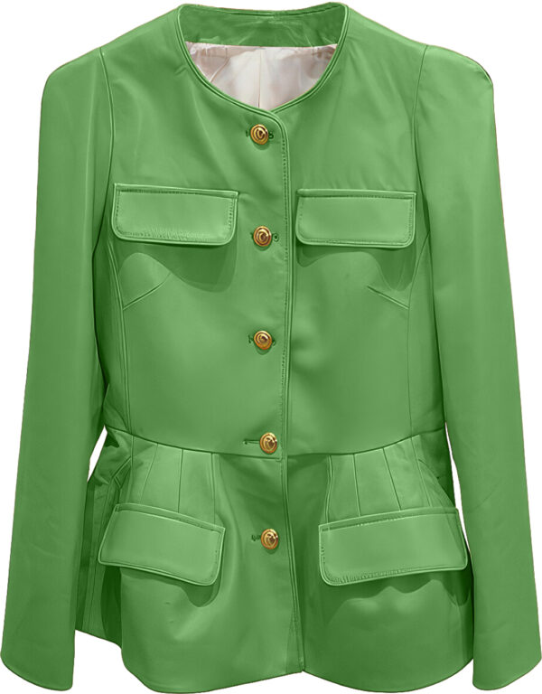 Pleated Lotus Leaf Hem Detail on Retro Coat