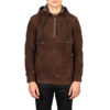 Men's Mocha Brown Goatskin Suede Jacket