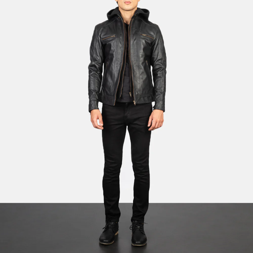 Hector Biker Jacket Front Profile – Showcasing 4-Pocket Battle System