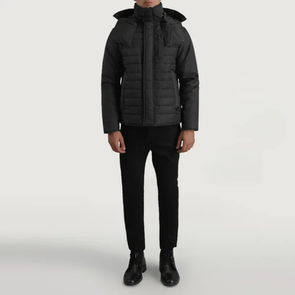 Detail close-up of D-Ring utility feature jacket