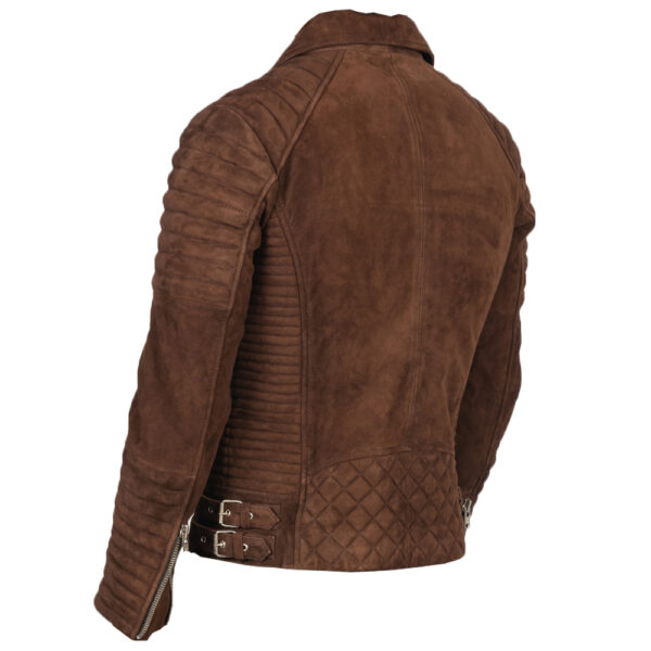 Brown Suede Leather Jacket – Biker-Inspired Style