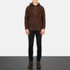 Men's Mocha Brown Goatskin Suede Jacket
