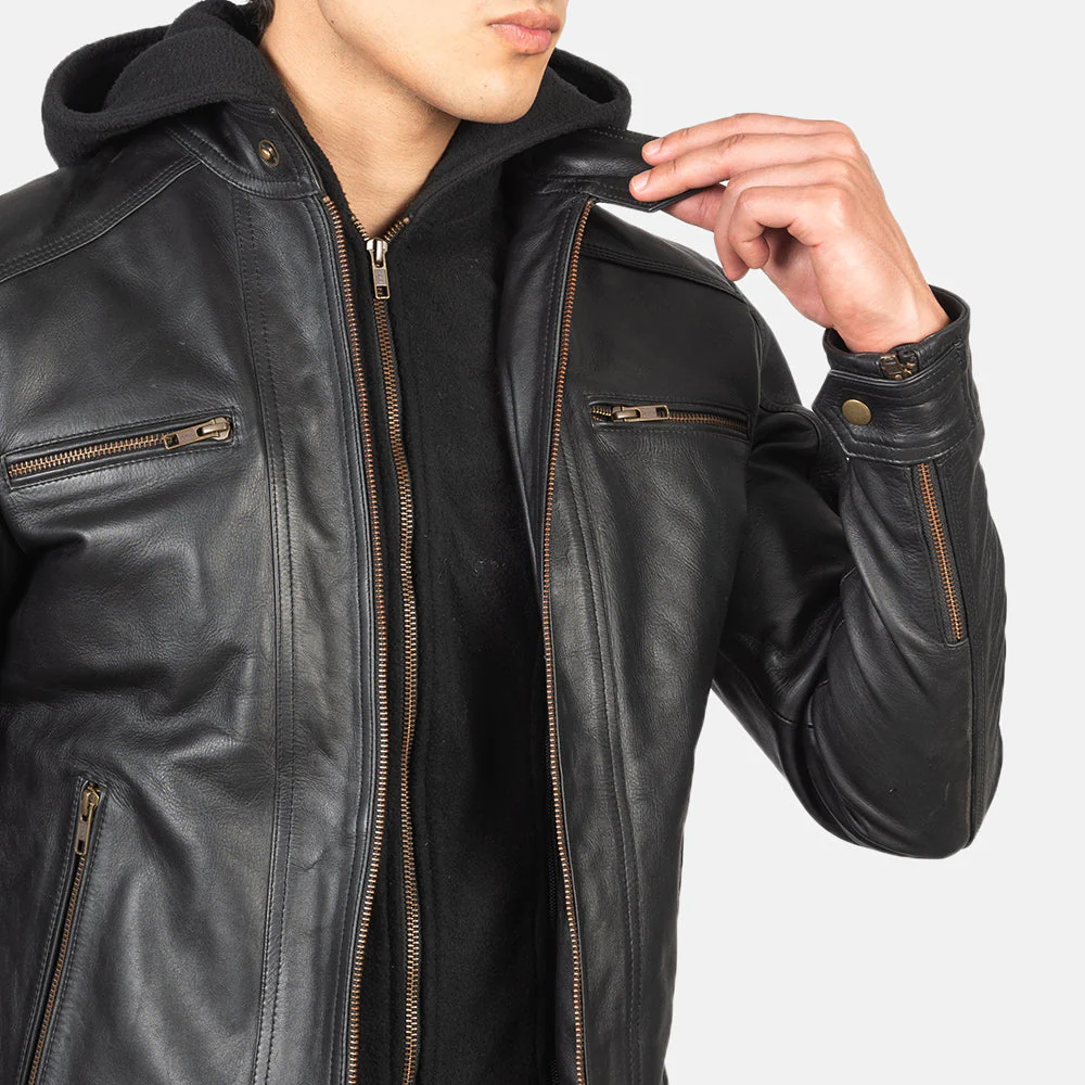 Hector Biker Jacket Front Profile – Showcasing 4-Pocket Battle System