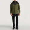 Luka Black/Green Tactical Puffer – Front Profile Showing Camo Colorway