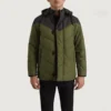 Luka Black/Green Tactical Puffer – Front Profile Showing Camo Colorway