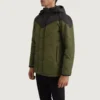Luka Black/Green Tactical Puffer – Front Profile Showing Camo Colorway