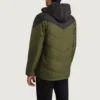 Luka Black/Green Tactical Puffer – Back Profile Showing Camo Colorway