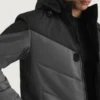 Luka Black/Grey Puffer Jacket – Tactical Front Profile