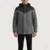 Luka Black/Grey Puffer Jacket – Tactical Front Profile