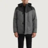 Luka Black/Grey Puffer Jacket – Tactical Front Profile