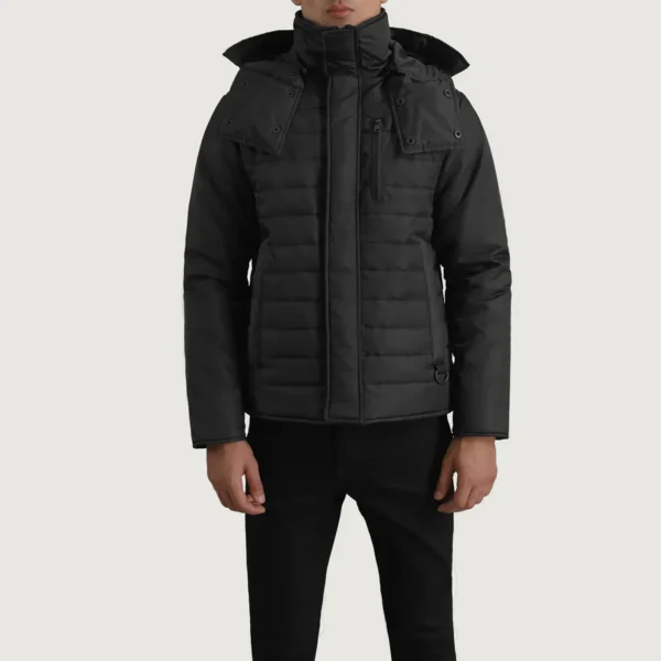 Detail close-up of D-Ring utility feature jacket