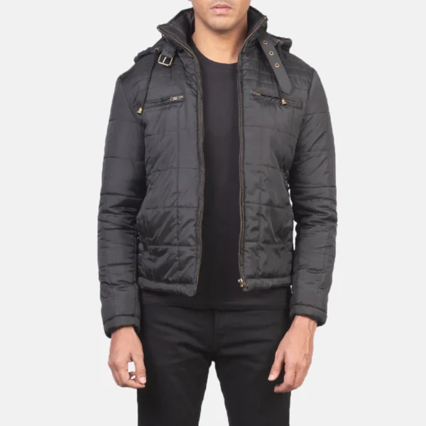 Hero shot in urban environment showcasing sleek profile JACKET