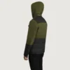 Detail shot of snap-button flap security system jacket