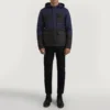 Wayne Black/Blue Tactical Puffer – Front Profile Showing 8-Pocket System