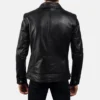 Legacy Biker Jacket – Belted High Neck Collar Detail