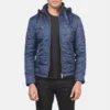 Detail close-up of quilted thermal lining jacket
