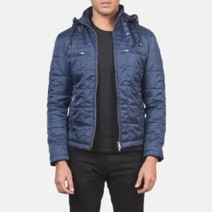Detail close-up of quilted thermal lining jacket