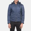 Detail close-up of quilted thermal lining jacket