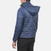 Detail close-up of quilted thermal lining jacket