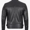 Black Cafe Racer Leather Jacket –