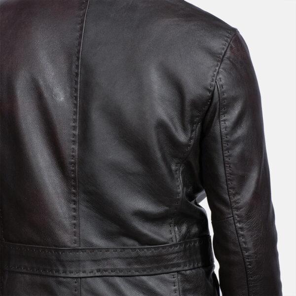 Sophisticated Leather Blazer Jacket – Zipper Cuffs & Quilted Lining