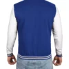 Royal Blue and White Varsity Jacket –