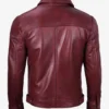 Maroon Leather Jacket –