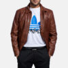 Men’s/Women’s Sheepskin Leather Jacket – Distressed Brown for a Worn-In Look