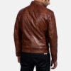 Men’s/Women’s Sheepskin Leather Jacket – Distressed Brown for a Worn-In Look