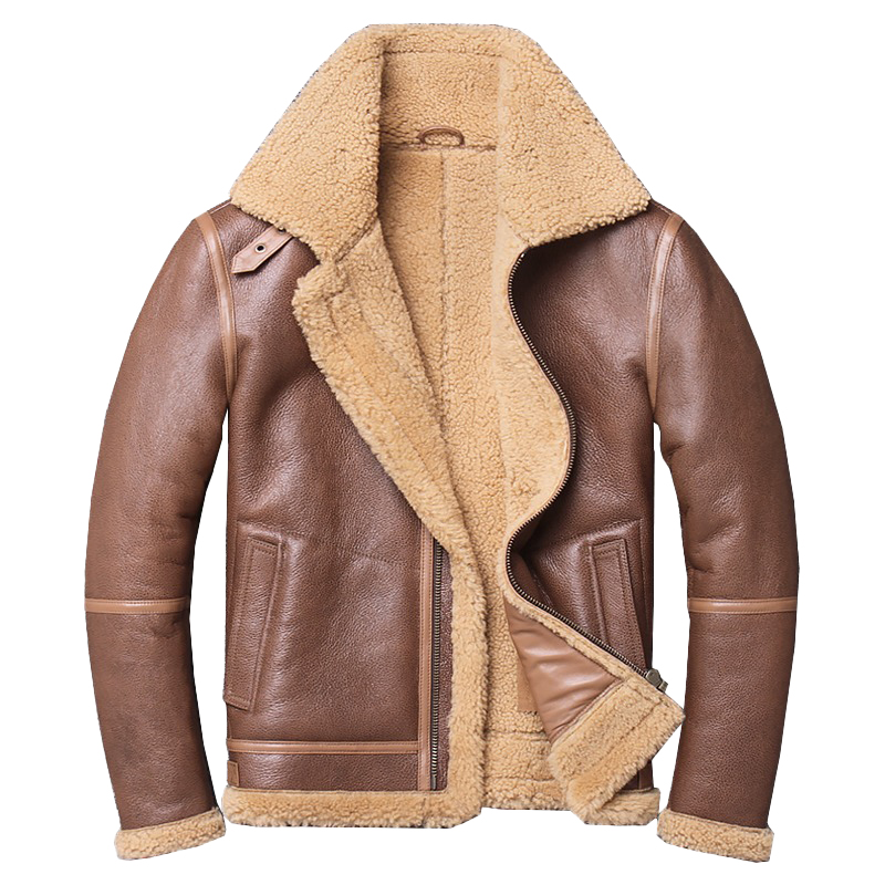 Winter-Ready Fur-Lined Leather Jacket for Motorcycle Riders