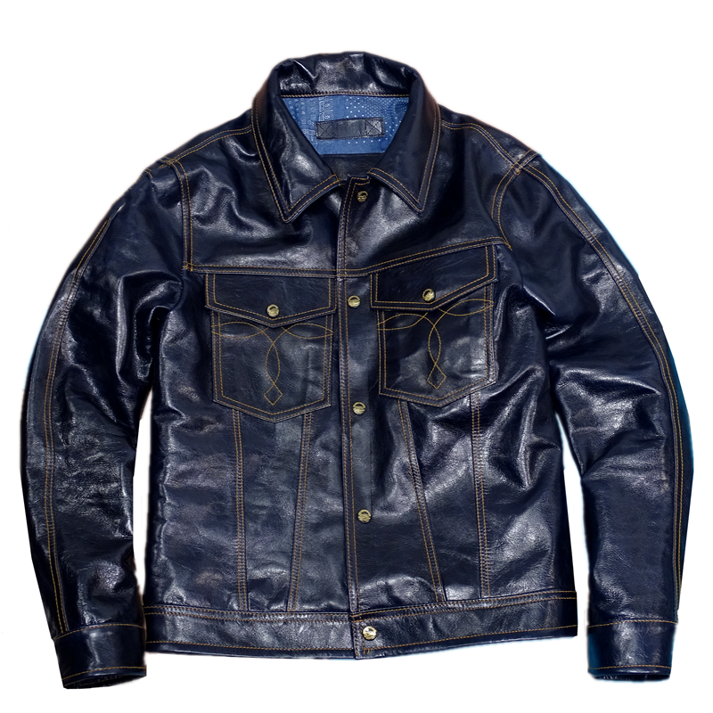 Casual Leather Jacket for Men – Regular Fit & Cropped Length