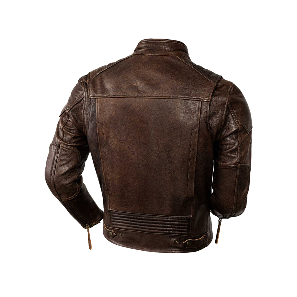 Lambskin Motorcycle Jacket Detail – Quilted Lining & Stitching