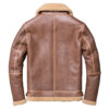Winter-Ready Fur-Lined Leather Jacket for Motorcycle Riders back