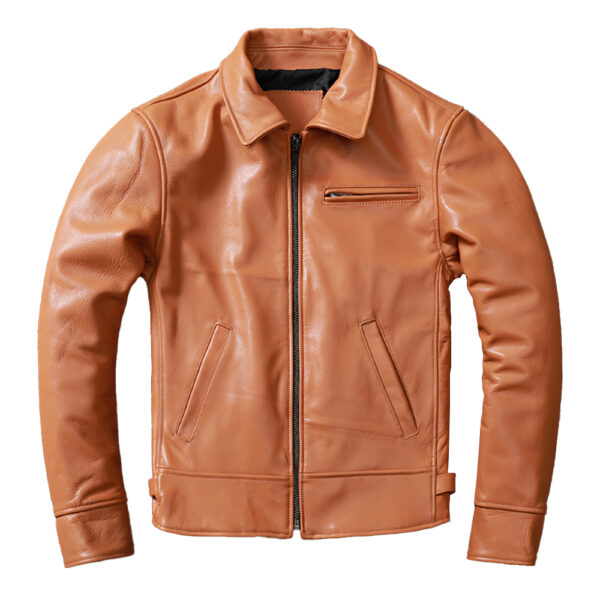 Rugged Biker Style Jacket – Transitional Leather Outerwear