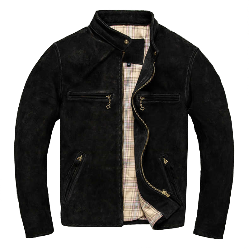 Stylish Rear Design of Men's Contemporary Leather Jacket