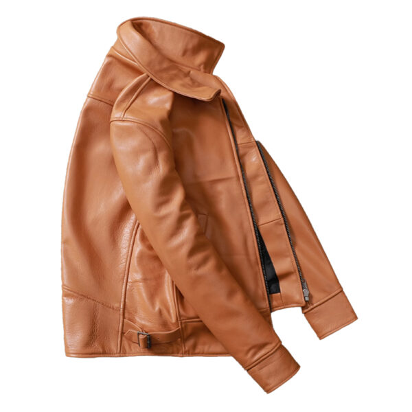 Rugged Biker Style Jacket – Transitional Leather Outerwear