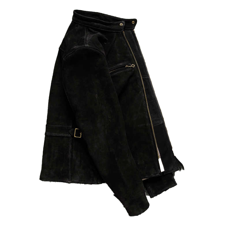 Stylish Rear Design of Men's Contemporary Leather Jacket