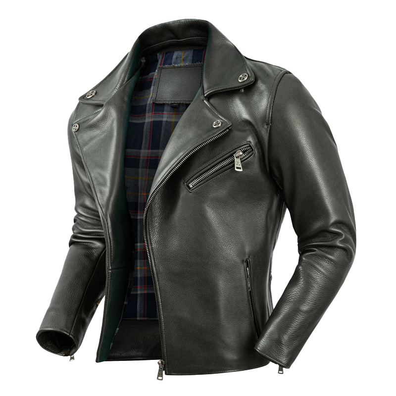 Men's Green Lambskin Café Racer Jacket