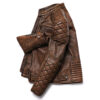 Camel Vintage Biker Leather Jacket