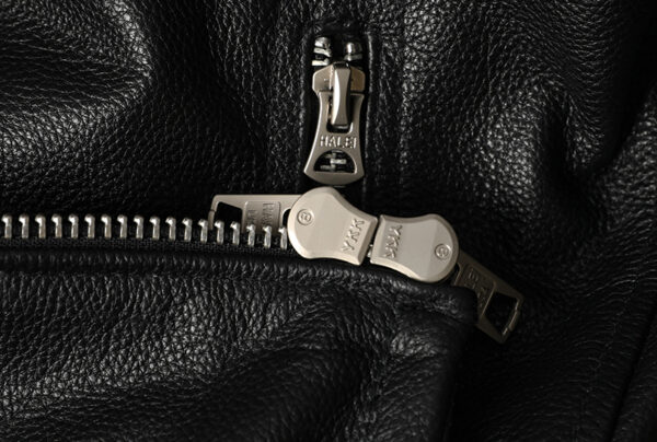 Close-up of zipper details