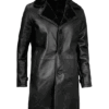 Real Lambskin Leather Coat with Faux Shearling Lining – Winter Wear