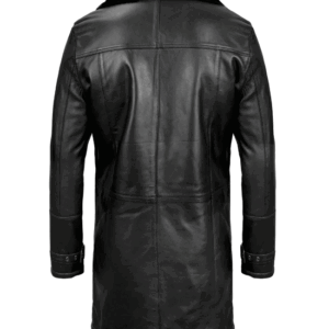 Real Lambskin Leather Coat with Faux Shearling Lining – Winter Wear