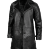 Real Lambskin Leather Coat with Faux Shearling Lining – Winter Wear