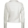 Off-White Leather Moto Jacket – Back View