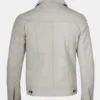 Off White Leather Trucker Jacket