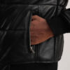 Lucas Black Leather Bomber