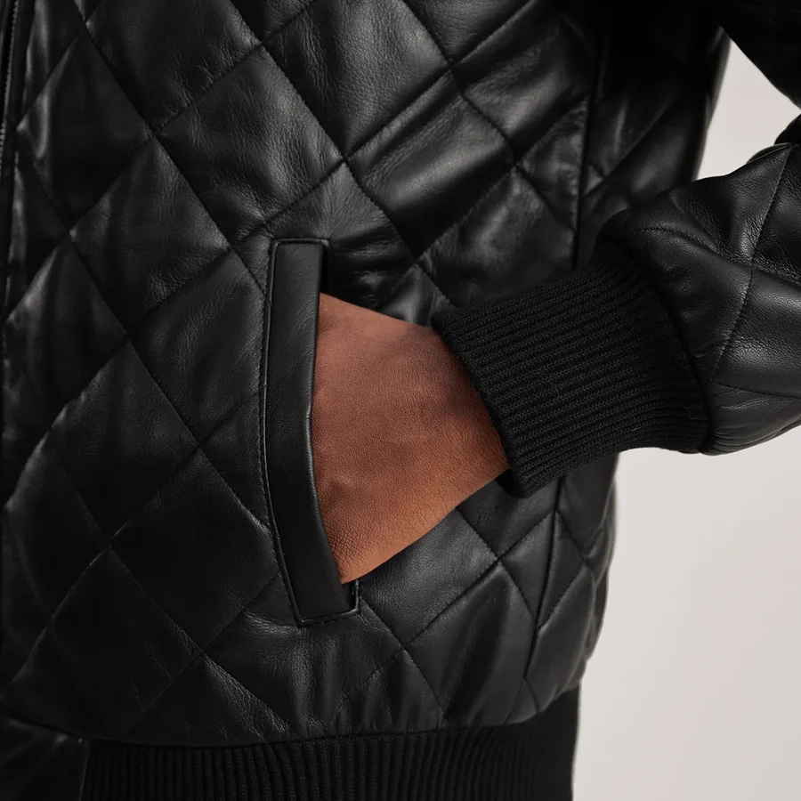 Norman Black Bomber Jacket